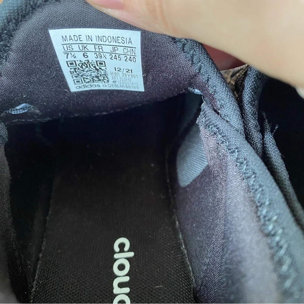 Adidas Women’s Cloudfoam Pure Athletic Running Shoes Black/Grey Size 7.5